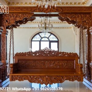 Traditional Wooden Swing Design for Indian Homes No-903