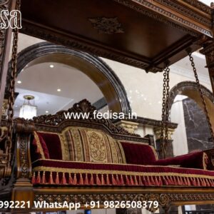 Handmade Wooden Swing Design with Royal Carving Style No-904
