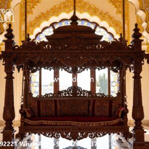 Antique Wooden Swing Design for Traditional Interior Look No-909