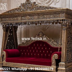 Artistic Wooden Swing Design with Elegant Finishing No-931