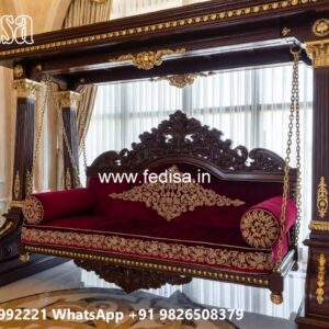 Decorative Wooden Swing Design for Elegant Sitting Area No-937