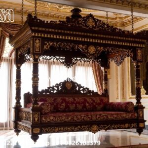 Wooden Swing Design with Royal Palace Inspired Look No-940