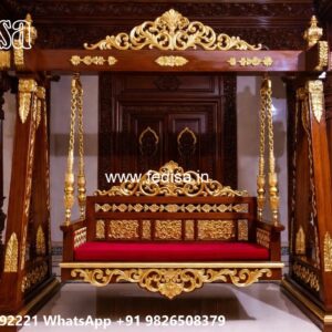 Stylish Wooden Swing Design for Drawing Room Beauty No-941
