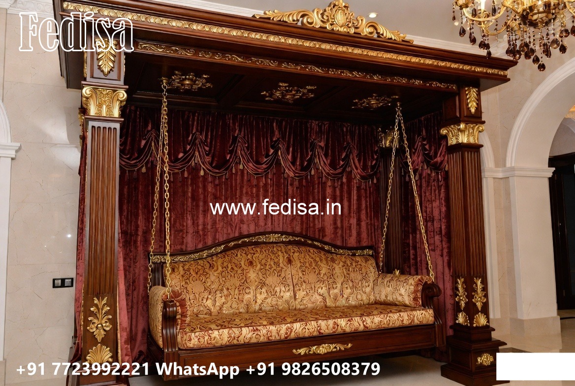 Wooden Swing Design with Intricate Handcrafted Details No-942