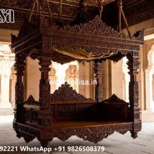 Wooden Swing Design with Elegant Brass Accessories No-950