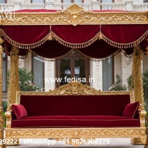 Wooden Swing Design with Comfortable Cushion Seating No-956
