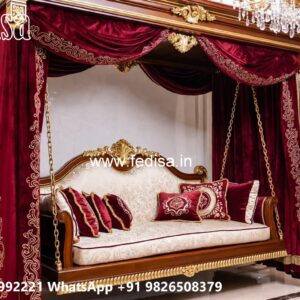 Stylish Wooden Swing Design for Elegant Home Ambience No-957