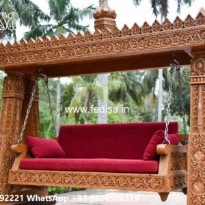 Wooden Swing Design for Beautiful Balcony Seating No-960
