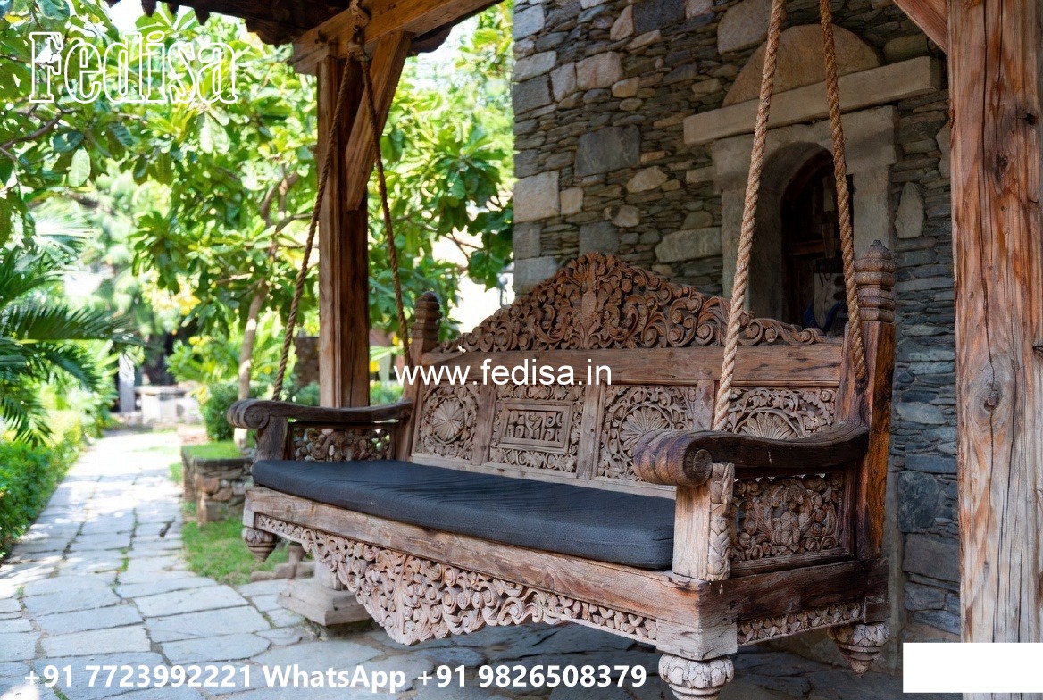 Wooden Swing Design with Vintage Traditional Craft Style No-962