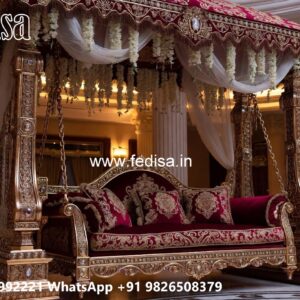Elegant Wooden Swing Design for Luxury Drawing Rooms No-963