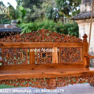 Luxury Wooden Swing Design with Decorative Chains No-970