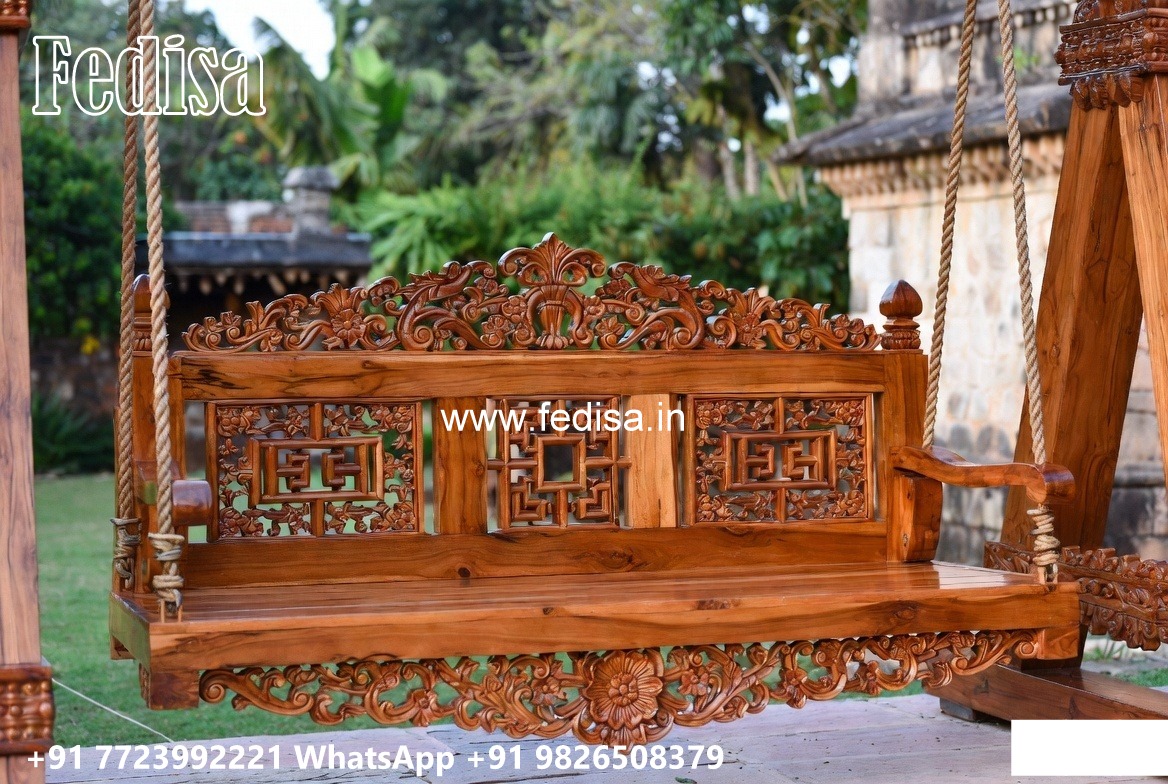 Luxury Wooden Swing Design with Decorative Chains No-970