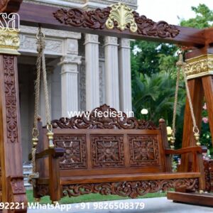 Wooden Swing Design with Traditional Handcrafted Beauty No-978