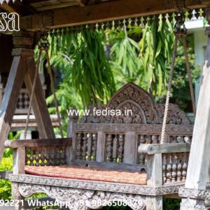 Wooden Swing Design with Artistic Wooden Patterns No-983