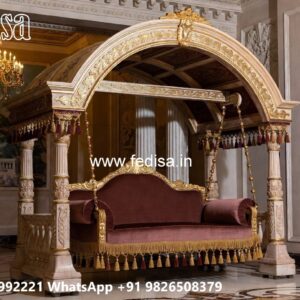 Stylish Wooden Swing Design for Relaxed Home Decor No-984