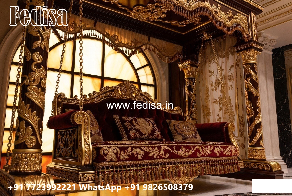 Handcrafted Wooden Swing Design with Royal Elegance No-991