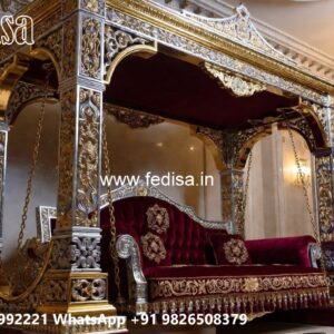 Wooden Swing Design with Designer Carving Artwork No-994