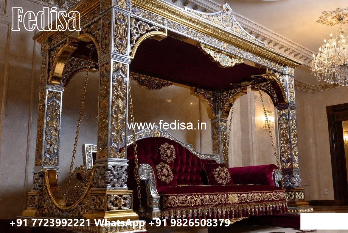 Wooden Swing Design with Designer Carving Artwork No-994
