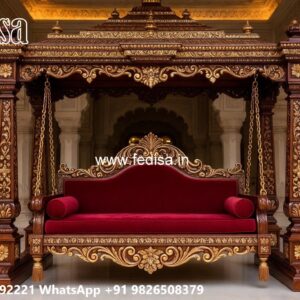Wooden Classic Swing Design with Floral Detailing No-1155