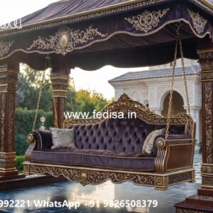 Wood Carving Swing Design Ideas for Luxury Home Interiors No-1251