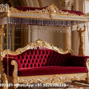 Traditional Wood Carving Swing Design with Royal Style No-1253