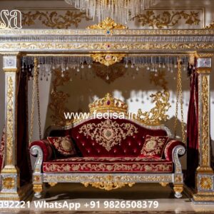 Luxury Wood Carving Swing Design for Indoor Home Decor No-1254