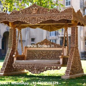 Vintage Wood Carving Swing Design with Traditional Beauty No-1262