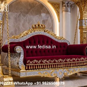 Luxury Wood Carving Swing Design with Brass Chain Style No-1265