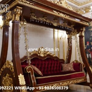 Artistic Wood Carving Swing Design for Elegant Interiors No-1267