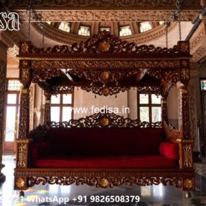 Stylish Wood Carving Swing Design for Premium Living Rooms No-1269
