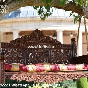 Luxury Wooden Swing Design with Intricate Carving Work No-1273