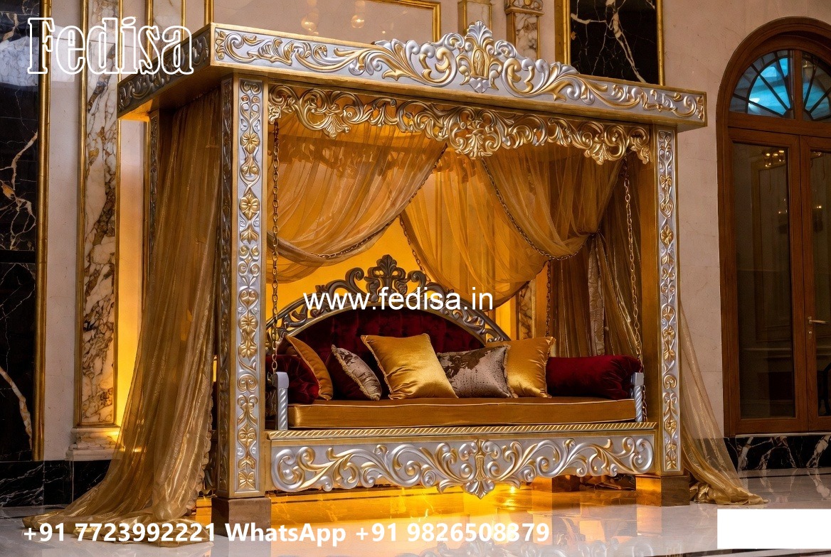 Indoor Wood Carving Swing Design with Premium Finish No-1277
