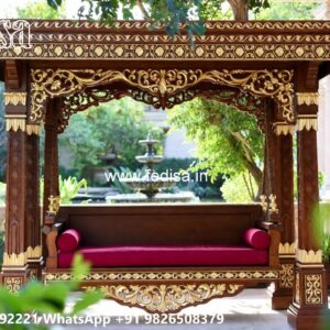 Artistic Wood Carving Swing Design with Traditional Craftsmanship No-1279