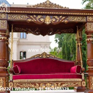 Beautiful Wood Carving Swing Design with Vintage Appeal No-1281