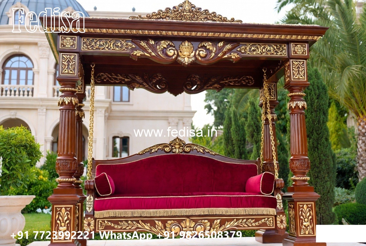 Beautiful Wood Carving Swing Design with Vintage Appeal No-1281