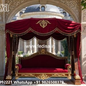 Luxury Wood Carving Swing Design with Decorative Chains No-1285