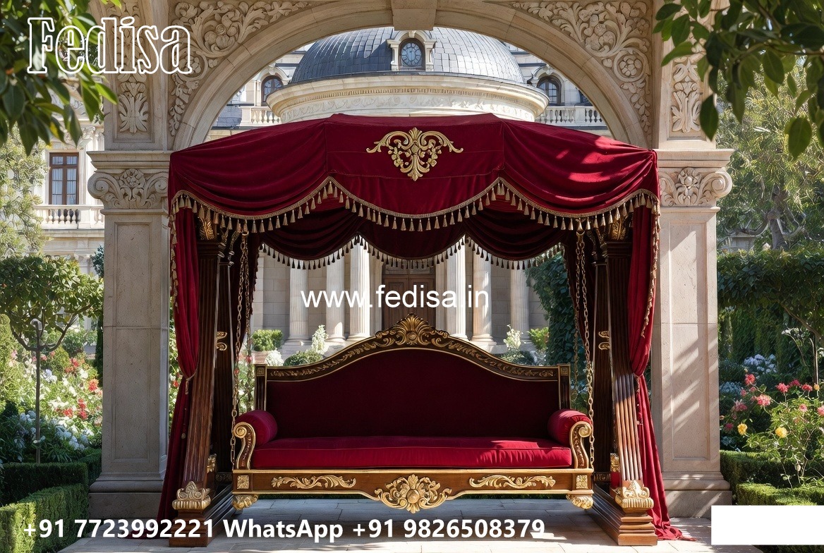 Luxury Wood Carving Swing Design with Decorative Chains No-1285