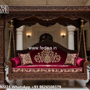 Wood Carving Swing Design with Artistic Floral Motifs No-1286
