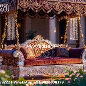 Elegant Wood Carving Swing Design with Royal Craftsmanship No-1288
