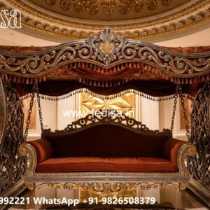 Wood Carving Swing Design with Antique Wooden Texture No-1290