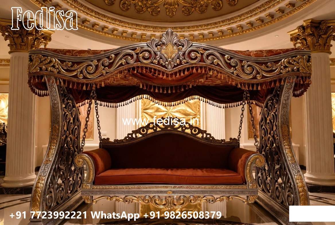 Wood Carving Swing Design with Antique Wooden Texture No-1290
