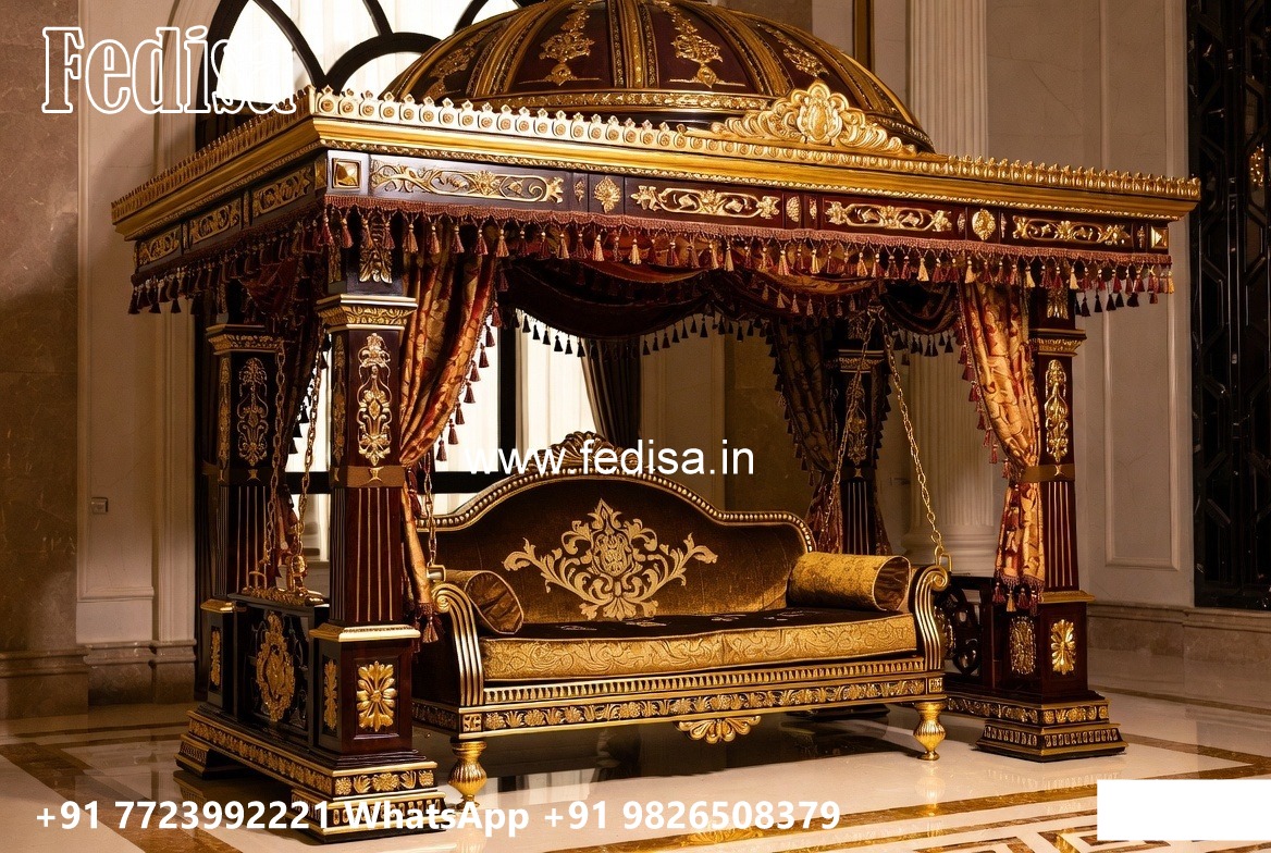 Premium Wood Carving Swing Design for Spacious Halls No-1293