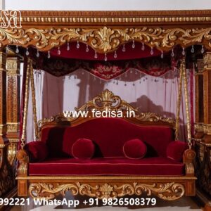 Stylish Wood Carving Swing Design with Traditional Charm No-1294