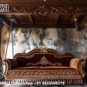 Luxury Wood Carving Swing Design for Relaxing Indoor Spaces No-1299
