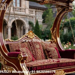 Classic Wood Carving Swing Design with Timeless Elegance No-1300