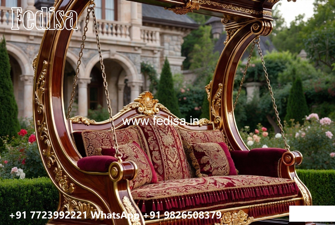 Classic Wood Carving Swing Design with Timeless Elegance No-1300