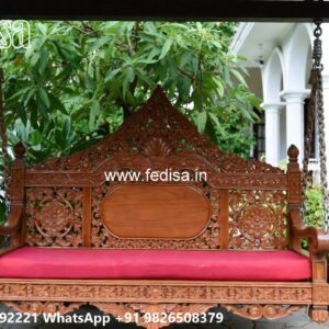 Traditional Wood Carving Swing Design for Indian Homes No-1306