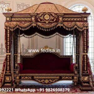 Wood Carving Swing Design with Rich Wooden Detailing No-1308