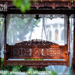 Artistic Wood Carving Swing Design with Heritage Influence No-1310