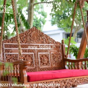 Handcrafted Wood Carving Swing Design for Elegant Hall Decor No-1311
